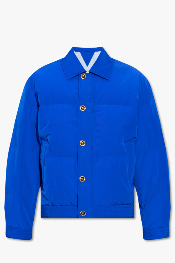 Blue Down jacket Versace Vitkac GB